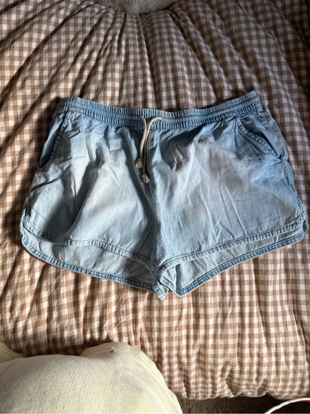 aerie Light Blue Drawstring Athletic Shorts